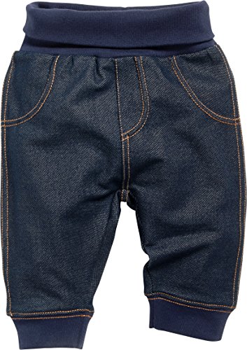 Schnizler Baby Sweat-Hose Jeans-Optik Pantalones de Deporte, Blue 7, 68 cm Unisex niños