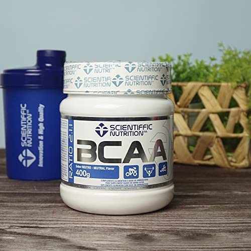 Scientiffic Nutrition - BCAA, Aminoácidos Esenciales Ramificados en Polvo en Proporción 2:1:1, Mejora la Recuperación Muscular y el Aumento de Masa Muscular - Sin Sabor, 400g.