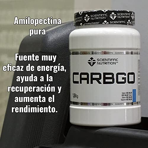 Scientiffic Nutrition - Carbgo, Carbohidratos para Aumentar la Masa Muscular, con Amilopectina de Maíz, Recuperador Muscular, Mejora el Rendimiento y Combate la Fatiga - 1,8Kg, Sabor Neutro.