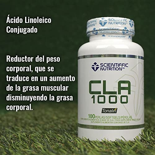 Scientiffic Nutrition - CLA, Ácido Linoleico Conjugado 1000mg, Ácido Graso Esencial que Ayuda al Control del Peso, a Reducir la Grasa y en la Definición Muscular - 100 Cápsulas.