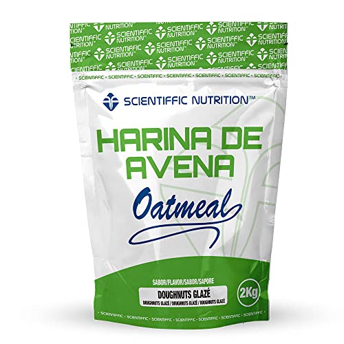 Scientiffic Nutrition - Harina de avena, Fuente de Proteínas, Baja en Azúcares, 100% Natural, Contribuye al Desarrollo de la Masa Muscular, Sabor Donut - 2 Kg