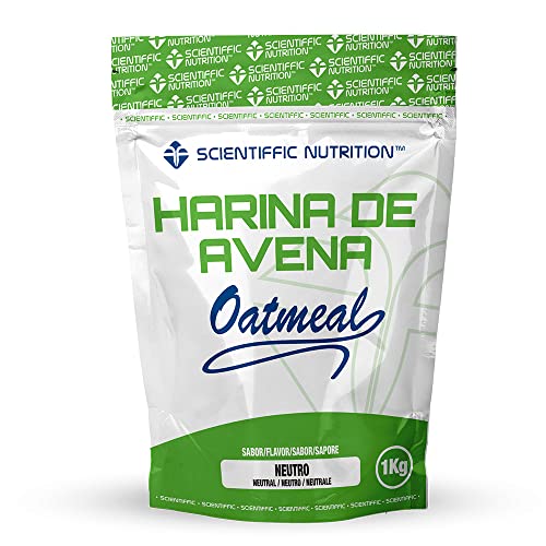 Scientiffic Nutrition - Harina de avena, Fuente de Proteínas, Baja en Azúcares, 100% Natural, Contribuye al Desarrollo de la Masa Muscular, Sabor Nuetro, Sin Sabor - 1 Kg