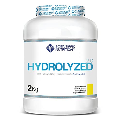 Scientiffic Nutrition - Hydrolyzed, Proteína de Suero de Leche Hidrolizada, Whey Protein en Polvo, Rápida Absorción y Fácil Digestión, Promueve el Crecimiento Muscular - Sabor Limón, 2kg.