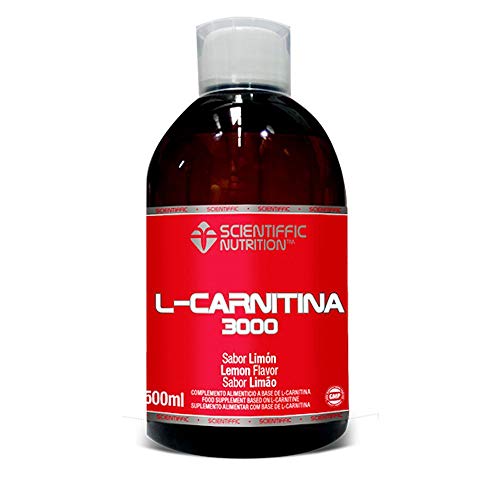 Scientiffic Nutrition - L-Carnitine, L-Carnitina 3000mg Líquida,Aminoácido No Esencial Aumento del Aporte de Energía para los Entrenamientos y Actúa como Quemagrasas - 500ml, Sabor Manzana.