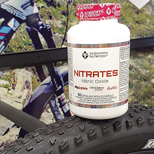 Scientiffic Nutrition - Nitrates, Pre Workout para Aumentar Nuestro Rendimiento Deportivo y Reducir la Fatiga, con Vitagranate, Vitacherry, Rednite y Grosella Negra - 60 Cápsulas.