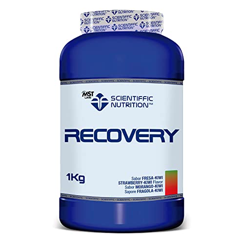 Scientiffic Nutrition - Recovery, Bebida Post Entreno para una Rápida Recuperación Muscular con Hidratos de Carbono, Hidrolizado y Proteína de Suero de Leche - 1kg, Sabor Fresa - Kiwi.