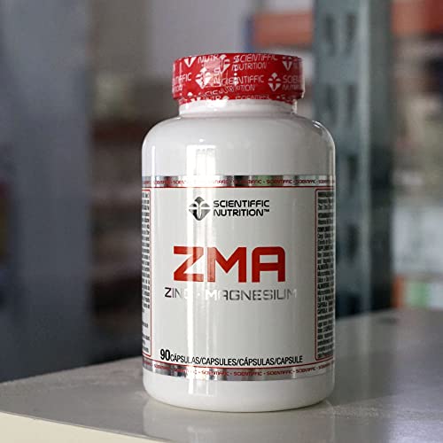 Scientiffic Nutrition - ZMA, Suplemento Deportivo con Zinc, Magnesio y Vitamina B6, Aumenta los Niveles de Testosterona y el Factor de Crecimiento Favoreciendo a la Fuerza - 90 Cápsulas.