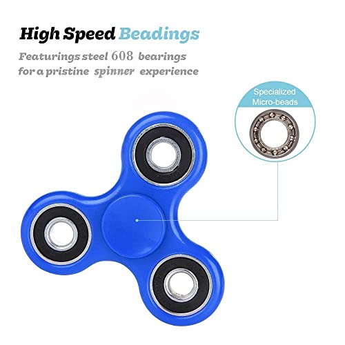 SCIONE Fidget Spinners Pack 5 Juguetes para Niños/Adultos Semana Santa Sensory Fidget-ADHD Juguetes contra Ansiedad Reductor de Estrés Autismo Mejor EDC Spinner de Mano Juguete Trispinner