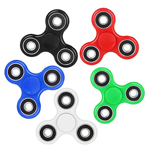 SCIONE Fidget Spinners Pack 5 Juguetes para Niños/Adultos Semana Santa Sensory Fidget-ADHD Juguetes contra Ansiedad Reductor de Estrés Autismo Mejor EDC Spinner de Mano Juguete Trispinner