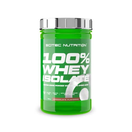 Scitec Nutrition 100% Whey Isolate, Polvo aislado de proteína de suero, l-glutamina, l-arginina con edulcorantes, sin azúcares, sin gluten, sin aceite de palma, 700 g, Chocolate