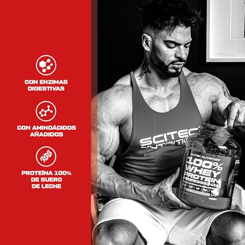 Scitec Nutrition 100% Whey Protein Professional 2.35 Kg - Fórmula Mejorada Sin Gluten Ni Azúcares Sabor Fresa-Chocolate Blanco