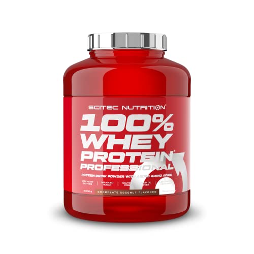 Scitec Nutrition 100% Whey Protein Professional, Con aminoácidos clave y enzimas digestivas adicionales, sin gluten, 2.35 kg, Chocolate-Coco