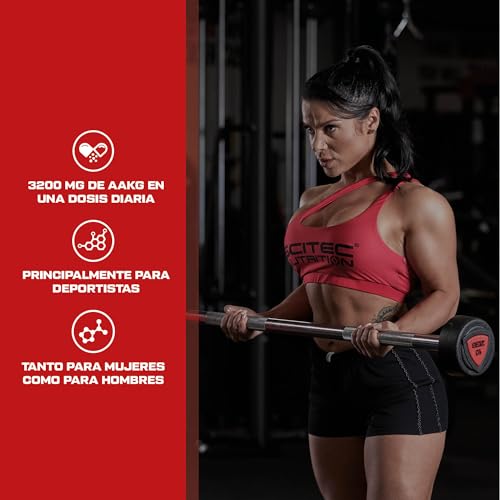 Scitec Nutrition AAKG - Fórmula avanzada con 3200 mg de L-arginina alfa-cetoglutarato - Cápsulas pre-entrenamiento para atletas - 100 Cápsulas