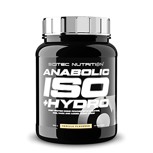 Scitec Nutrition Anabolic Iso + Hydro, Proteína de suero con creatina, HMB, maca y aminoácidos añadidos, 920 g, Vainilla