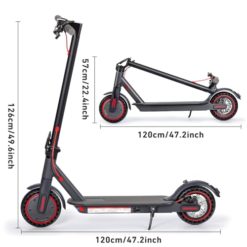 Scooter eléctrico para Adultos, Scooter Deportivo Plegable, Scooters eléctricos de Doble frenado para viajeros, neumáticos de 8,5 "Patinete eléctrico para Adultos