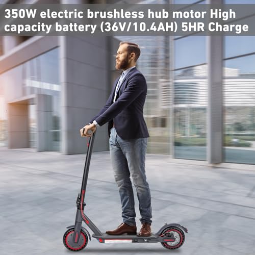 Scooter eléctrico para Adultos, Scooter Deportivo Plegable, Scooters eléctricos de Doble frenado para viajeros, neumáticos de 8,5 "Patinete eléctrico para Adultos