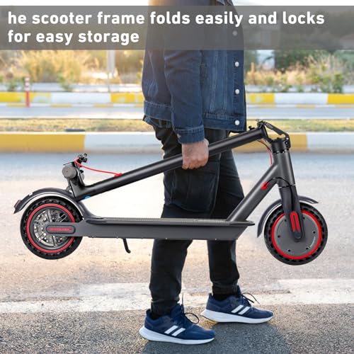 Scooter eléctrico para Adultos, Scooter Deportivo Plegable, Scooters eléctricos de Doble frenado para viajeros, neumáticos de 8,5 "Patinete eléctrico para Adultos