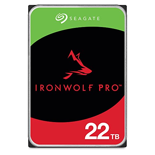 Seagate Technology Seagate IronWolf Pro ST22000NT001 - Disco duro interno para NAS (22 TB, 3,5", 7200 rpm, CMR, 256 MB de caché, SATA 6 GB/S) (Reacondicionado)