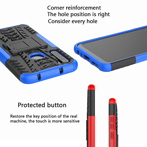 SEAHAI Funda para Xiaomi Redmi Note 8 2021 Estuche, Carcasa de Antigolpes [Rugged Armour] Soporte Plegable Oculto + TPU Bumper Rubber Caso para Xiaomi Redmi Note 8 2021 - Rojo