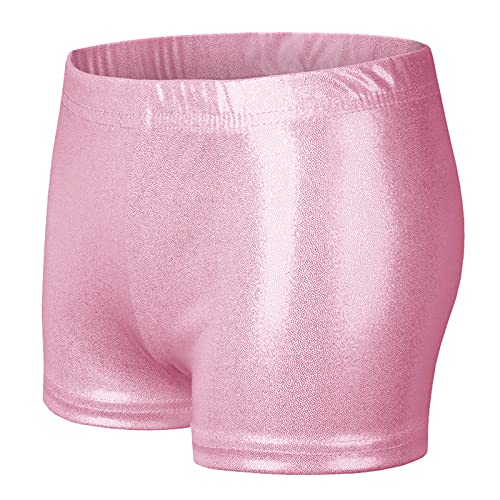 SEAUR Pantalones cortos para niña, danza, gimnasia, yoga, deporte, niños, pantalones cortos de baile, metálicos, brillantes, pantalones calientes de 3 a 12 años, 1 unidad., 5-6 Años