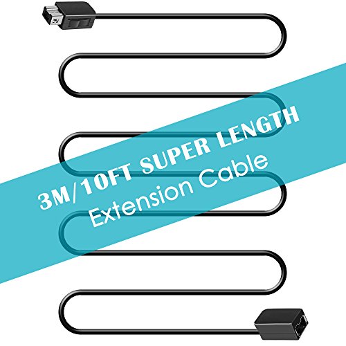 Senhai Cables de extensión para Nintendo NES Classic Mini Edition Controlador, 2 Paquetes de 10 pies / 3 m Cables Extensibles para Wii Remoto y Wii Nunchuck Controlador