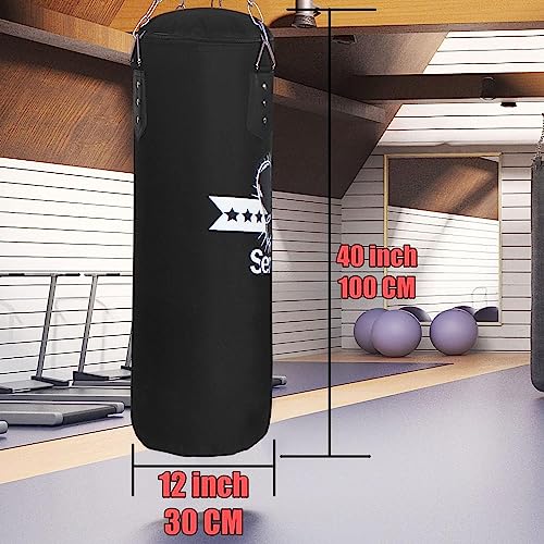 Senston Bolsa de boxeo sin relleno, 100 x 30 cm para boxeo, Kickboxing, MMA, Muay Thai