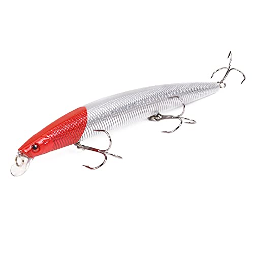 Señuelos de Pesca Minnow Spinning Lubina – Señuelos Spinning mar – Señuelos Artificiales de Pesca – Cebos Lucio/Black Bass/lubina – Pesca pantano y mar –10 Piezas – 18.5 cm y 23 Gramos