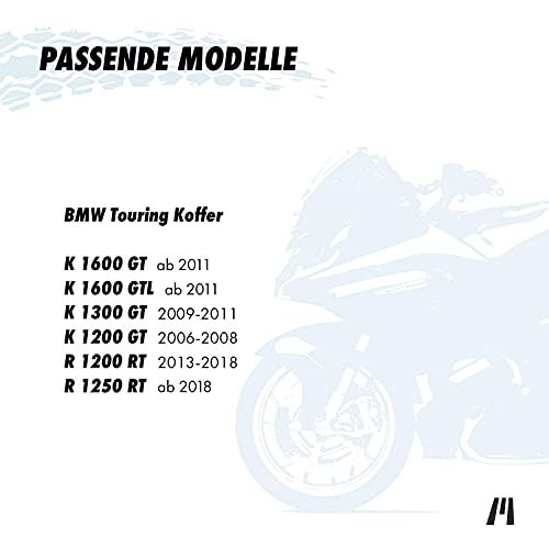 SET de 3 bolsas, bolsillos interiores adecuados para 2 maletas laterales moto (Vario) y 1 maleta moto (Vario / Top Case) de BMW K1200GT, R1200RT, R1250RT, K1300GT, K1600GT, K1600GTL - No. 17+18