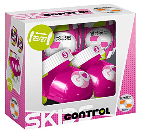 Set Rollers + E/K Pads Pink Skids Control, Taille 23-27