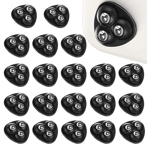 SEWSAW 20 Piezas Ruedas Giratorias Autoadhesivas De 360 ° Ruedas Giratorias Pequeñas Mini Ruedas de Rodillo para Muebles Pequeños, Caja de Basura