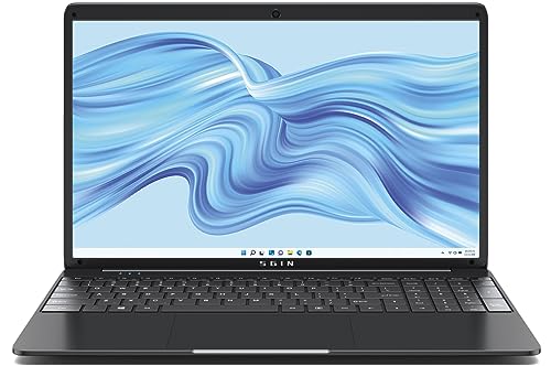 SGIN 15.6" Ordenador Portátil 8GB RAM 256GB SSD ROM PC Portátil (TF 512GB), Celeron Quad-Core (hasta 2.8GHz), HD IPS, 2 x USB 3.0, Bluetooth 4.2, WiFi Doble Banda