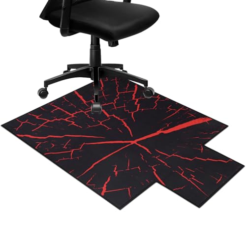 SHACOS Alfombrilla Protectora Suelo para Silla de Oficina 90x120cm Alfombra Antideslizante Silla Gaming Resistente a los Arañazos Alfombrilla Protección para Suelos Duros, Laminado, Parqué