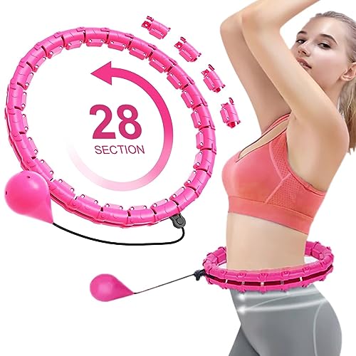 SHANHAIKX Smart Hula Hoop,Hula Hoop Fitness, Fitness Abdominal Perder Peso,Aros de Fitness con Cintura Ajustable, Smart Hula Hoop Masaje de 360° con 28 Desmontable Secciones para Adultos, niños