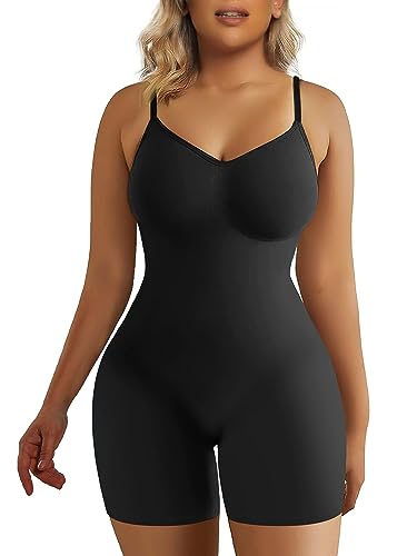 SHAPERX Mujer Bodies Moldeadores Reductora Shapewear Adelgazante Body Shaper Control de Abdomen Bodysuit Posparto, UK-SZ5218-Black-2XL/3XL