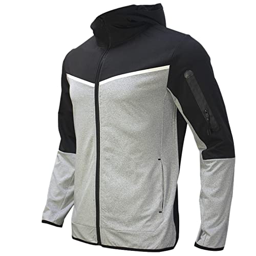 Sheey Chandal Hombre Completo Chandals Hombre Conjunto de Ropa Costura Cremallera Chándal Hombre Completo Traje Deportivo Pantalones Abrigo Chaqueta Jersey para Primavera Otoño Invierno Trabajo