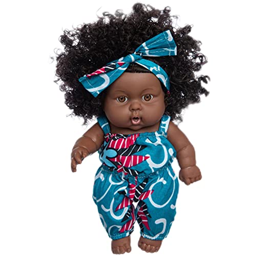 Shenrongtong Muñecas negras para niñas de 3 años | Muñeca de juguete para bebé,Muñecas de bebé lavables al aire real, muñeca bebé niña africana americana de 8 pulgadas para niños de 2 3 4 5 6 7 años