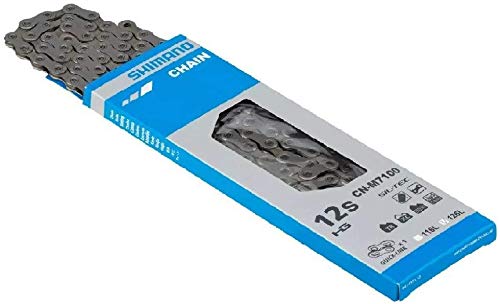 SHIMANO Cadena 126 eslabones +QL CN-M7100 12-Velocidades RECAMBIOS, Adultos Unisex, Gris, ESTANDAR