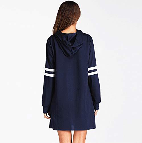 SHOBDW Liquidación Venta Moda Mujer Sexy Nueva Otoño Invierno Sudadera con Capucha Larga Sudadera Jersey Pullover Manga Larga Vestido(Azul,L)