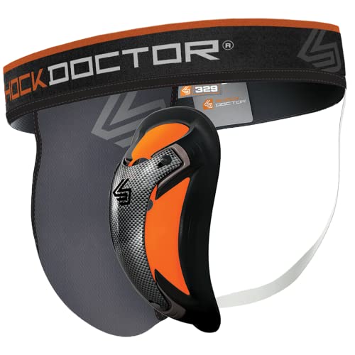 Shock Doctor Ultra Pro Coquilla Protectora con Suspensorio con Taza Carbón Flex, Hombre, Gris, S