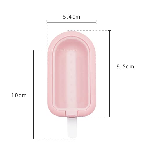 SHUBEIEUMI Juego de 4 Moldes de Silicona para Helados, Molde Helado Silicona con Asas, Moldes Paletas Chocolate, para Niños, Adultos, Postre, Chocolate, Bricolaje, Surtido Multicolor