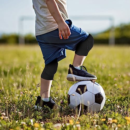 Sibba Rodillera Para Niños Rodillera Elástica Transpirable Protector De Rodilla De Esponja Acolchado Antideslizante Para Voleibol Baile Correr Patinaje Baloncesto Fútbol Deportes