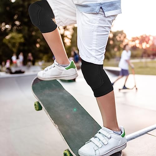 Sibba Rodillera Para Niños Rodillera Elástica Transpirable Protector De Rodilla De Esponja Acolchado Antideslizante Para Voleibol Baile Correr Patinaje Baloncesto Fútbol Deportes