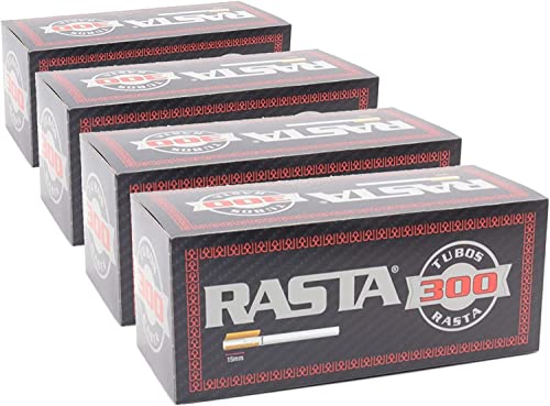 SIEMPRE BARATO Rasta 4 x Caja 300 tubos para cigarrillos vacíos 1200 tubos