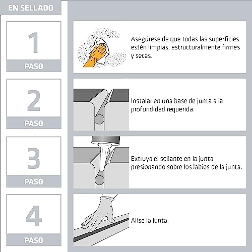 Sikaflex 11 FC Purform, Gris hormigón, Masilla adhesiva multiusos, sellado y pegado, Sellador poliuretano multisoportes, interior y exterior, 600ml