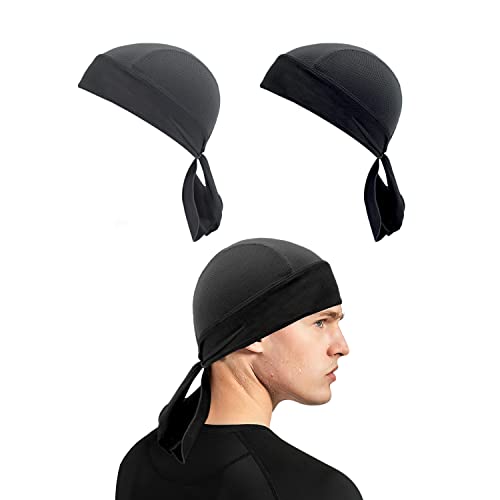 SIKAMARU Paquete de 2 Bandanas, Capuchas Deportivas para Exteriores de Secado rápido, Que absorben la Humedad, Transpirables, Capuchas con Bloqueo UV, aptas para Ciclismo y Motocicletas. Gris, oscuro