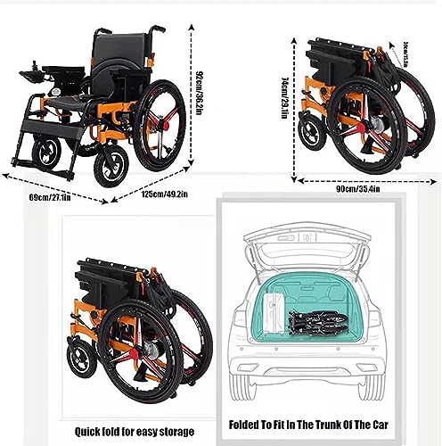 Silla De Ruedas Eléctrica,2 Baterías De Litio Extraíbles,Plegable Wheelchair Ligera De La Aleación De Aluminio Silla,Conduzca Con Potencia O Use Como Silla De Ruedas Manual,Rail transport (35~45 days)