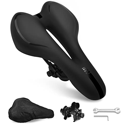 Sillin Bicicleta Montaña,VOTUKU Sillín de Bicicleta Asiento de Bicicleta Ergonómico de Repuesto para Bicicletas demontaña (Negro2)