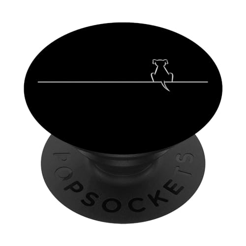 Silueta de perro en una línea PopSockets PopGrip Intercambiable