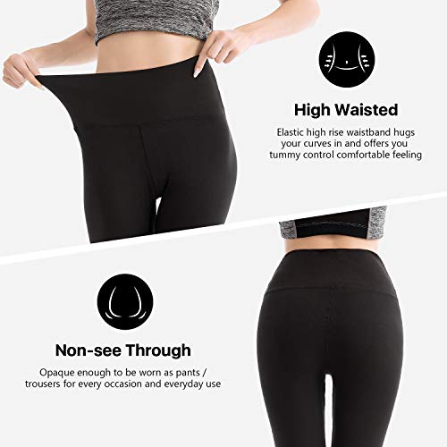 SINOPHANT Leggins Mujer, Pantalon Yoga Mujer, Mallas Deporte Mujer, Leggings Mujer Suaves Elásticos de Cintura Alta Tallas Grandes, Pilates L-XL #1 Piezas Rojo