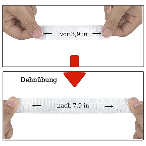 sinzau Cinta de goma, 10 metros, cinta elástica de costura, banda elástica ancha de 30 mm, para pantalones de goma para pantalones, manualidades domésticas, color blanco